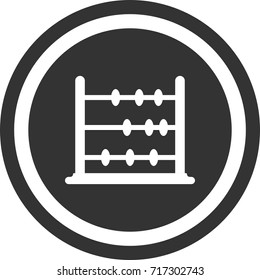 Abacus sign . counter . round icon