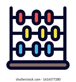 Abacus. Simple Vector Color Icon.