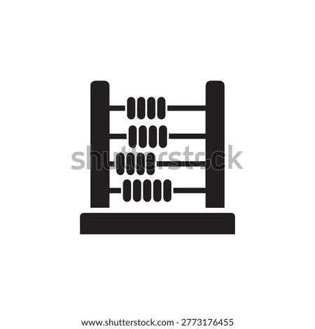 Abacus tool icon representing mathematics education and calculation