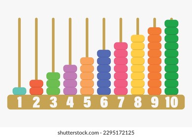 Juguete Abacus Para La Educación De Los Niños. Pirámide para el conteo de niños.