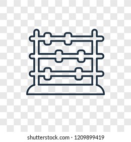 Abacus toy concept vector linear icon isolated on transparent background, Abacus toy concept transparency concept in outline style