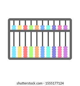 Abacus toy icon. Flat design vector illustration.