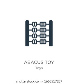 Vector de icono de juguete Abacus. Icono de juguete de abacus plano de moda de la colección de juguetes aislados en fondo blanco. La ilustración vectorial se puede utilizar para diseño gráfico web y móvil, logotipo, eps10