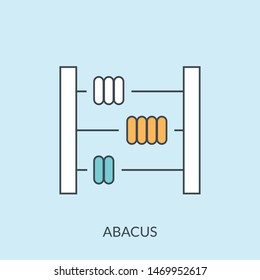 abacus toy vector line icon. Simple element illustration. abacus toy outline icon
