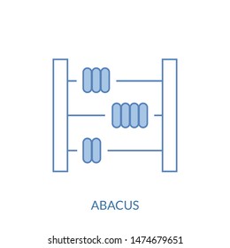 abacus toy vector line icon. Simple element illustration. abacus toy outline icon