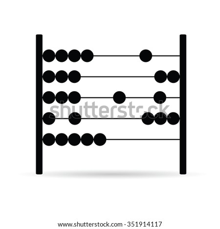 abacus vector in black color