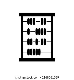 Abacus vector black color illustration design isolated. Abacus icon. calculate icon.