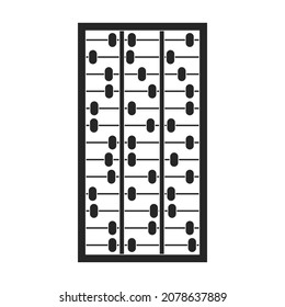 Abacus vector black icon. Vector illustration tool for counting on white background. Isolated black illustration icon of abacus, .
