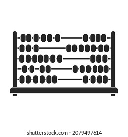 Abacus vector black icon. Vector illustration tool for counting on white background. Isolated black illustration icon of abacus, .