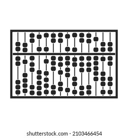 Abacus vector black icon. Vector illustration tool for counting on white background. Isolated black illustration icon of abacus, .