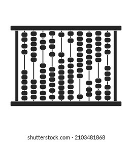 Abacus vector black icon. Vector illustration tool for counting on white background. Isolated black illustration icon of abacus, .