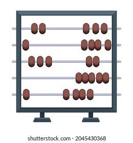 Abacus vector cartoon icon. Vector illustration tool for counting on white background. Isolated cartoon illustration icon of abacus, .