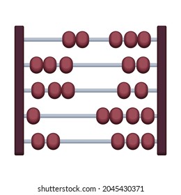 Abacus vector cartoon icon. Vector illustration tool for counting on white background. Isolated cartoon illustration icon of abacus, .