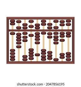 Abacus vector cartoon icon. Vector illustration tool for counting on white background. Isolated cartoon illustration icon of abacus, .