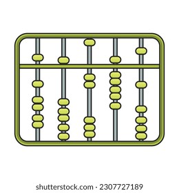Icono de color del vector Abacus. Herramienta de ilustración vectorial para contar con fondo blanco. Icono de ilustración de color aislado de abacus, .