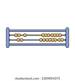Abacus vector color icon. Vector illustration tool for counting on white background. Isolated color illustration icon of abacus, .