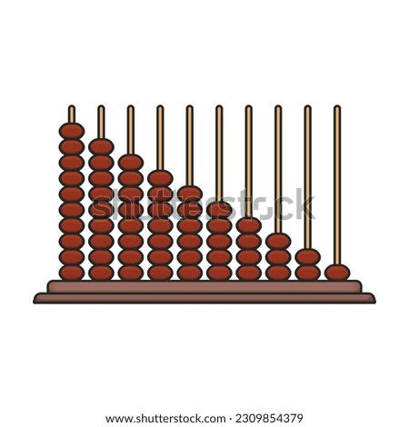 Abacus vector color icon. Vector illustration tool for counting on white background. Isolated color illustration icon of abacus, .