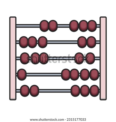 Abacus vector color icon. Vector illustration tool for counting on white background. Isolated color illustration icon of abacus, .