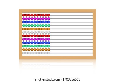 Abacus vector design illustration isolated on white background
