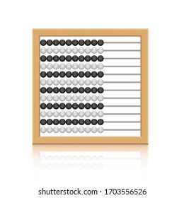 Abacus-Vektorillustration-Design-Illustration einzeln auf weißem Hintergrund