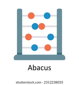 Abacus Vector  Flat Icon Design illustration. Education and learning Symbol on White background EPS 10 File