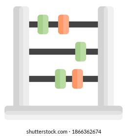 abacus vector flat icon, school and education icon