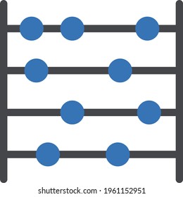 icono de color de glifo vector abacus