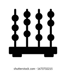 abacus vector glyph flat icon 