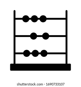 abacus vector glyph flat icon 