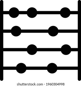 abacus vector glyph flat icon