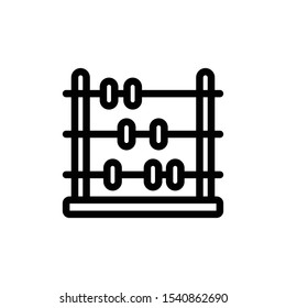 Abacus vector graphics outline icon