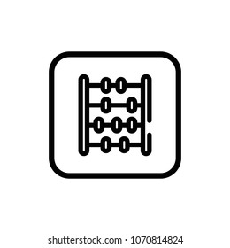 Abacus vector icon. Calculating linear illustration.