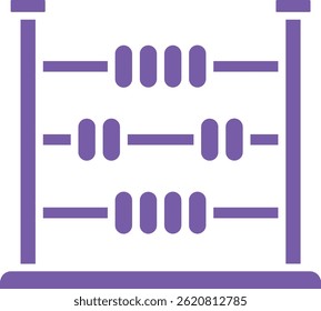 Ícono de Vector de Ábaco. Se puede utilizar para aplicaciones de impresión, móviles y de Web.