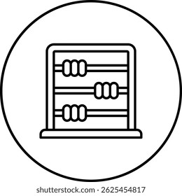 Ícone do vetor de ábaco. Pode ser usado para impressão, aplicativos móveis e da Web.