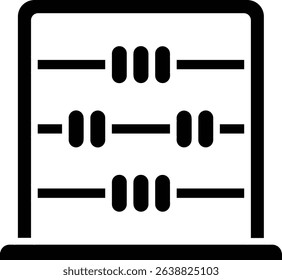 Abacus vector icon. Can be used for printing, mobile and web applications.