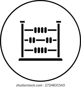 Ícono de Vector de Ábaco. Se puede utilizar para aplicaciones de impresión, móviles y de Web.