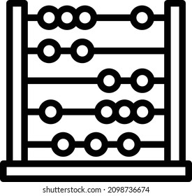 Ilustración de diseño de iconos de vectores de Abacus