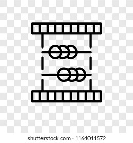 Abacus vector icon isolated on transparent background, Abacus logo concept