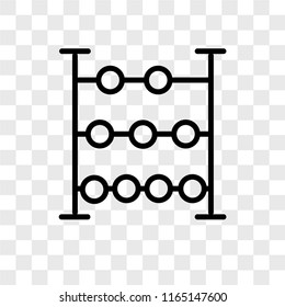 Abacus vector icon isolated on transparent background, Abacus logo concept