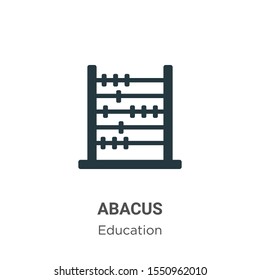 Abacus vector icon on white background. Flat vector abacus icon symbol sign from modern education collection for mobile concept and web apps design.