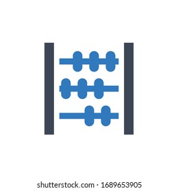 Abacus Vector Icon On White Background