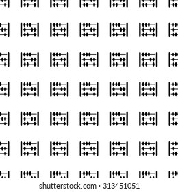 abacus vector icon seamless pattern, tiling ornament on white.