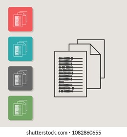 Abacus - vector icon. Symbol for web, infographics, print design and mobile UX/UI kit. Vector illustration, EPS10.