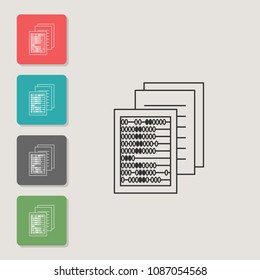 Abacus - vector icon. Symbol for web, infographics, print design and mobile UX/UI kit. Vector illustration, EPS10.