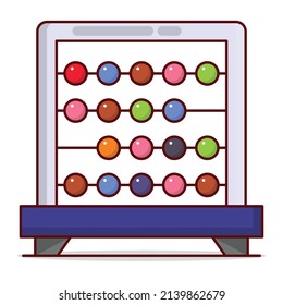 abacus Vector illustration on a transparent background.Premium quality symmbols. vector line flat  icon for concept and graphic design.