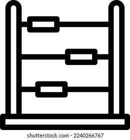 abacus Vector illustration on a transparent background. Premium quality symmbols. Thin line vector icons for concept and graphic design. 

