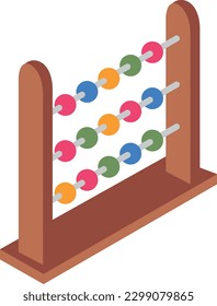 Abacus-Vektorgrafik auf transparentem Hintergrund. Symbole in Premium-Qualität. Flache Symbole für Konzept und Grafikdesign.