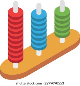 abacus Vector illustration on a transparent background. Premium quality symbols. Flat icons for concept and graphic design.