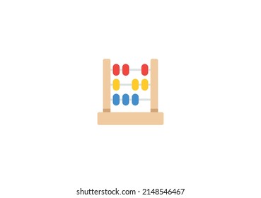 Abacus Vector isoliertes Emoticon. Abacus-Symbol