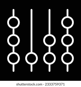 abacus vector line icon for download